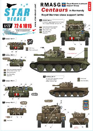 Star Decals 72-A1015 RMASG Centaures en Normandie 1/72