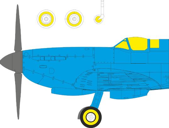 Eduard 644358 Spitfire Mk. IXe LööKplus w/ rounded exhausts for AIRFIX 1/48 – zdjęcie 5