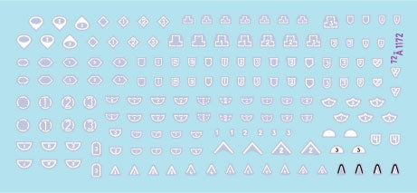 Star Decals 72-A1172 Marquages ​​génériques IDF n° 1. Insignes de brigade/unité israéliens pour chars et véhicules blindés. Échelle 1/72  – immagine 2