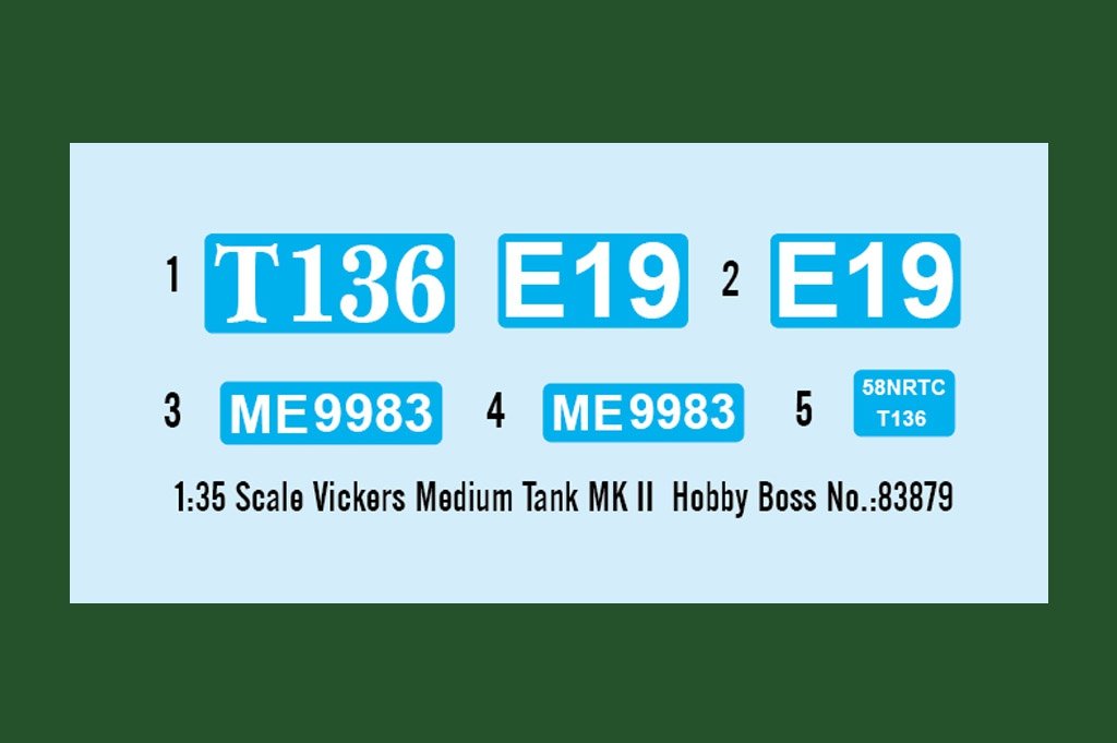 Hobby Boss 83879 Char moyen Vickers MK II 1/35 – immagine 2