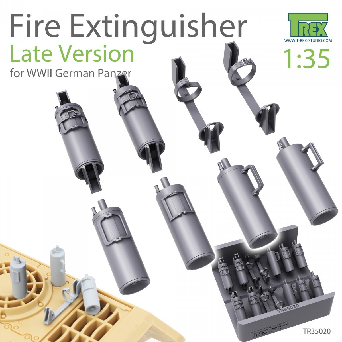 Extincteur T-Rex Studio TR35020, version tardive, échelle 1/35