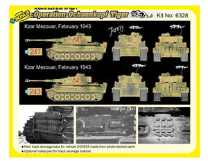 Dragon 6328 Char allemand Pz.Kpfw.VI Tiger I de la Seconde Guerre mondiale, première production, 501e escadron de l&amp;#39;opération Ochsenkopf, échelle 1/35 – image 5