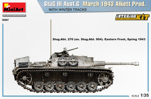 Mini Art 35367 StuG III Ausf. G Mars 1943 Alkett Prod. AVEC CHENILLES D&amp;#39;HIVER. KIT INTÉRIEUR 1/35 – image 3