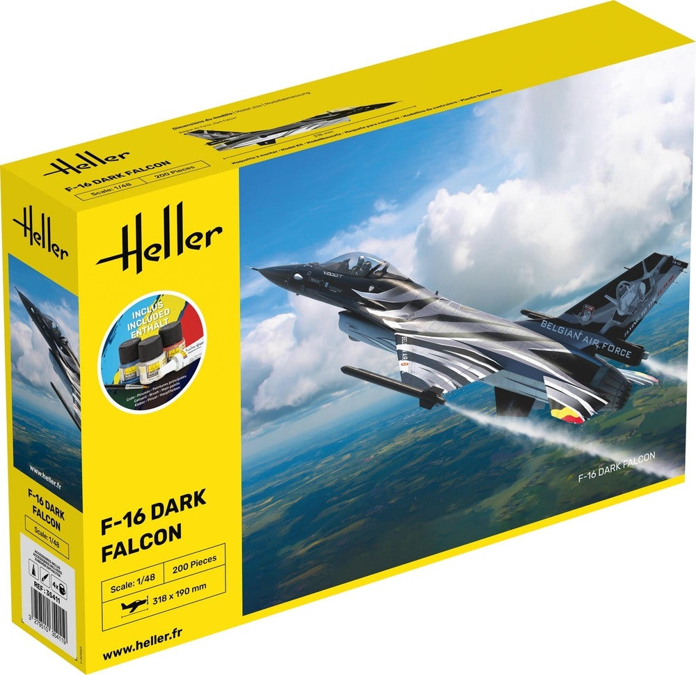 Heller 35411 F-16 Dark Falcon - Kit de démarrage 1/48