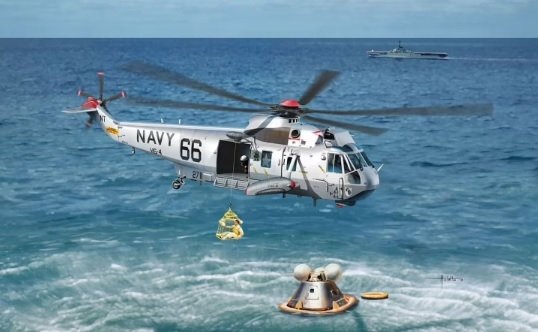 Dragon 11026 Aéronef de récupération Apollo SH-3D « Helo 66 » et module de commande Apollo 1/72 