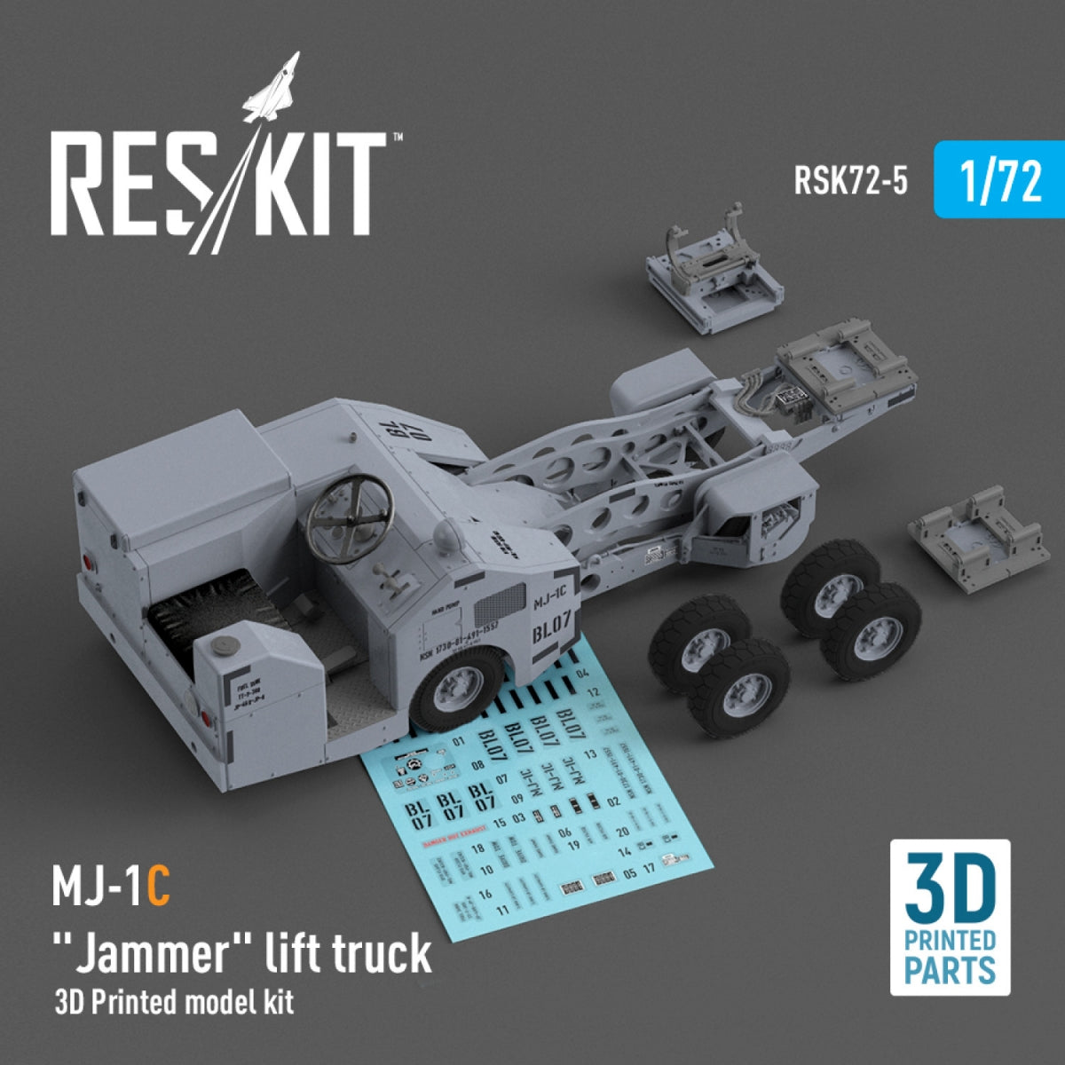 RESKIT RSK72-0005 MJ-1C "Jammer" lift truck (3D Printed model kit) 1/72