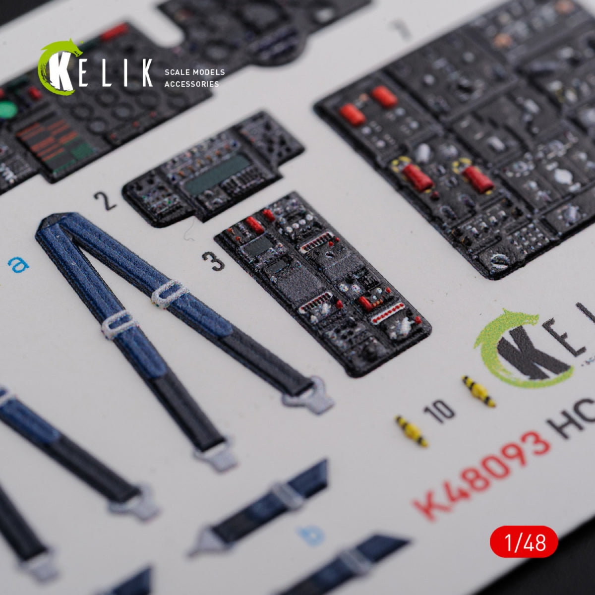 KELIK K48093 CH-47F stickers 3D intérieur pour kit Italeri 1/48 – immagine 5