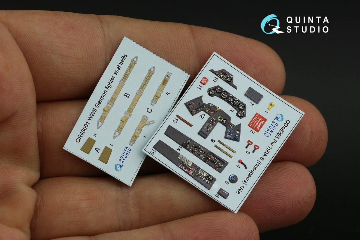 Intérieur imprimé en 3D et coloré sur papier décalcomanie Quinta Studio QD48265 Fw 190A-8 (Hasegawa) 1/48 – immagine 9