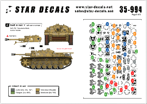 Décalcomanies étoiles 35-994 STURM! #5. StuG III Ausf F 1/35 – image 2