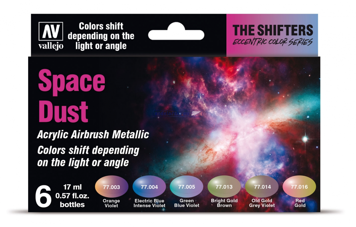 Vallejo 77091 Eccentric The Shifters, coffret de 6 peintures 17 ml - Poussière d&amp;#39;espace – image 2