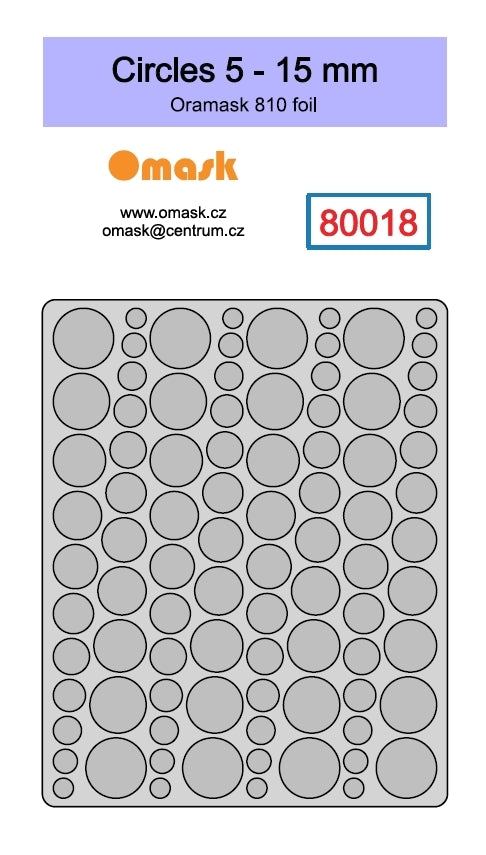 Cercles Omask 80018 5 - 15 mm (Oramask)