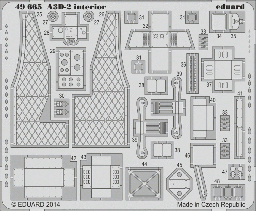 Eduard 49665 A3D-2 intérieur SA TROMPETTE 1/48 – image 2