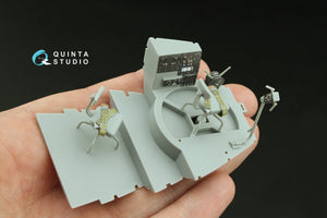 Maquette Quinta Studio QD32226 des compartiments navigateur, bombardier, mitrailleur latéral et mitrailleur de queue du Boeing B-17G. Intérieur coloré imprimé en 3D (HK models) à l&amp;#39;échelle 1/32. – immagine 8