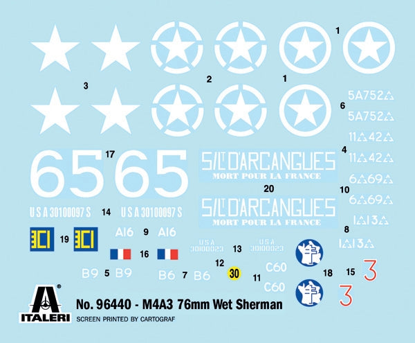 Italeri 96440 M4A3 76mm WET SHERMAN 1/35 – imagen 3