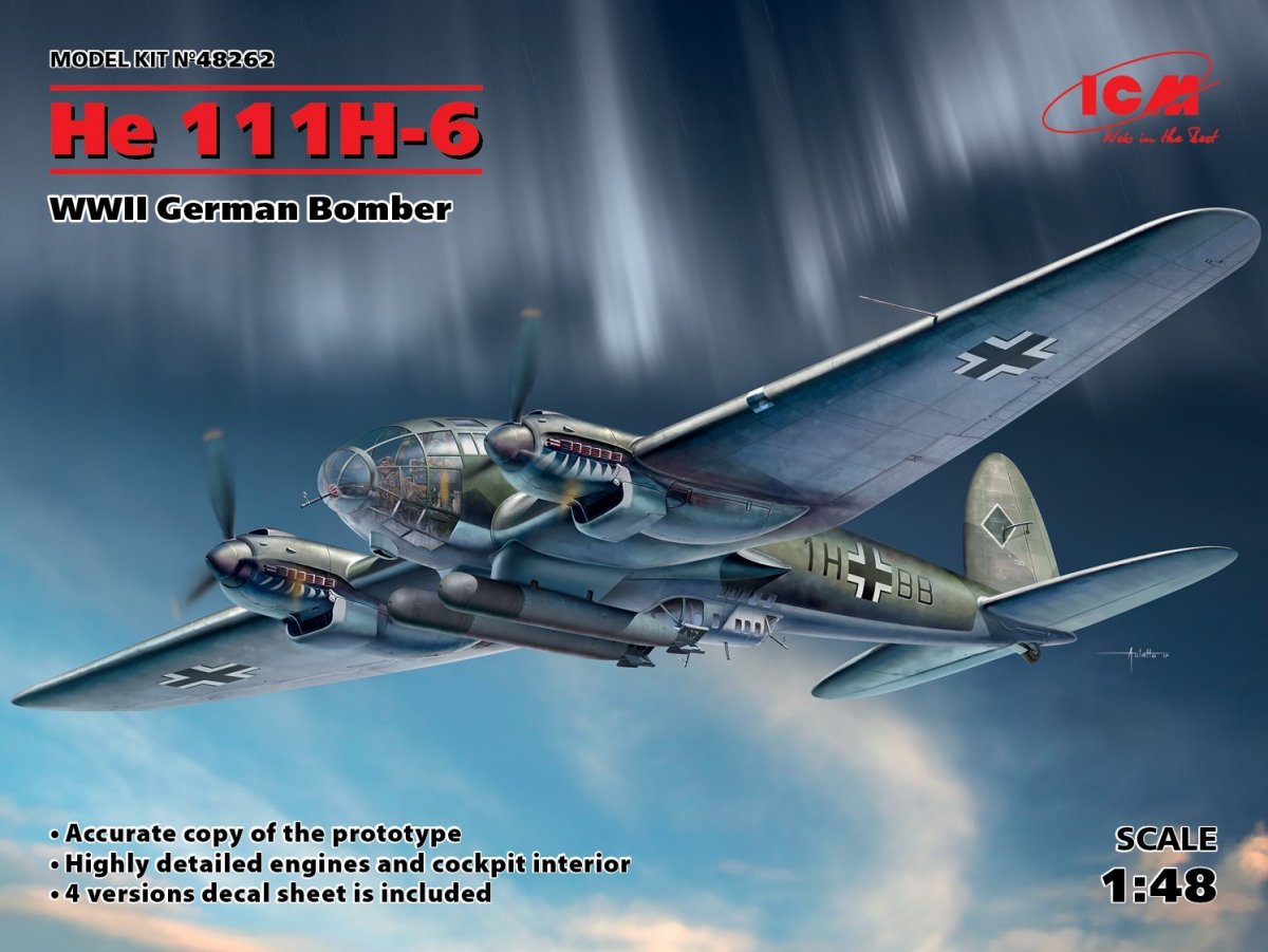 ICM 48262 He 111H-6, bombardier allemand de la Seconde Guerre mondiale (1/48)