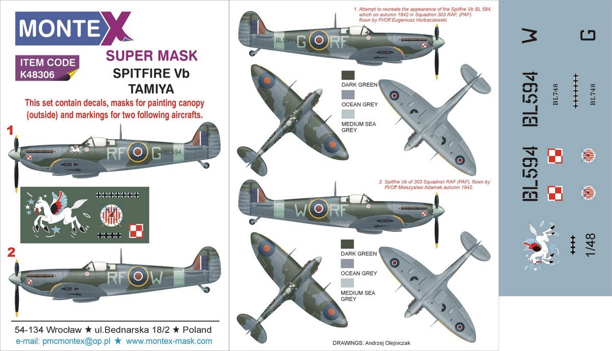 Montex K48306 SPITFRE Vb 1/48