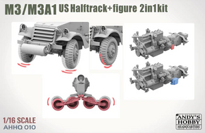 Andy's Hobby Headquarters AHHQ-010 M3/M3A1 US Halftrack 2in1 kit 1/16