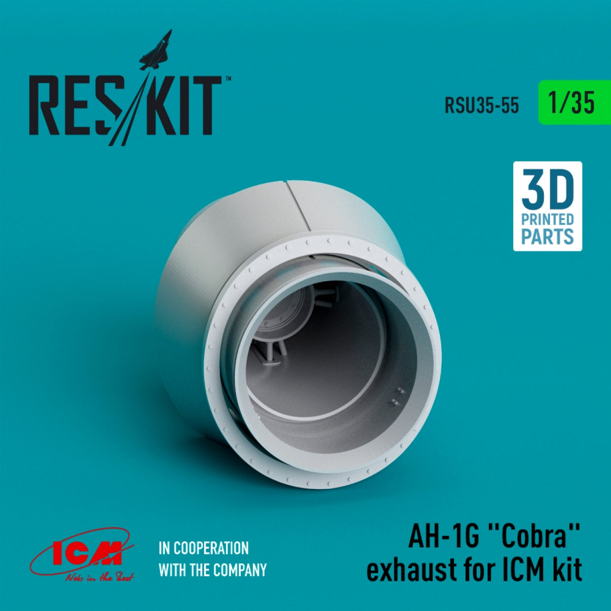 Échappement RESKIT RSU35-0055 AH-1G « COBRA » pour kit ICM (impression 3D) 1/35