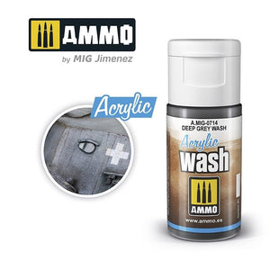 AMMO de Mig Jimenez 0714 LAVAGE ACRYLIQUE Gris foncé 15 ml