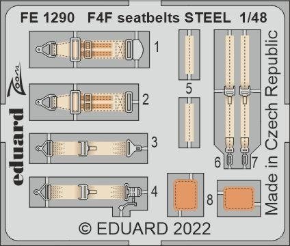 Ceintures de sécurité Eduard FE1290 F4F en acier EDUARD 1/48 
