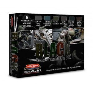 Coffret de peinture acrylique Lifecolor CS27 Rubber Staff 6 x 22 ml