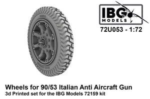 Roues IBG 72U053 pour canon antiaérien italien 90/53 à l&amp;#39;échelle 1/72