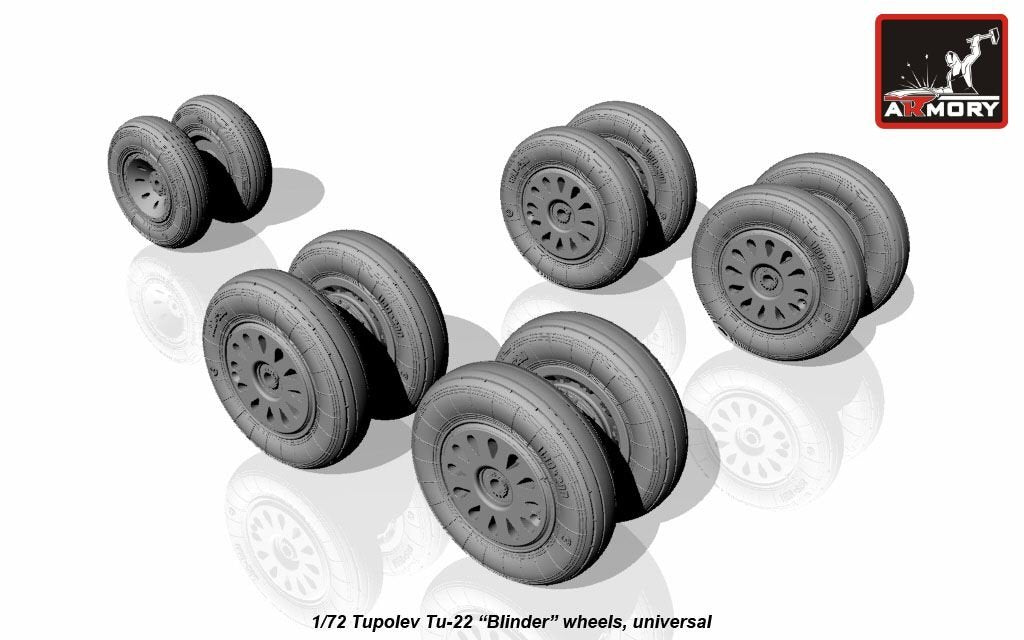 Roues Blinder pour Tupolev Tu-22 (Armory Models AW72043) au 1/72 – immagine 4