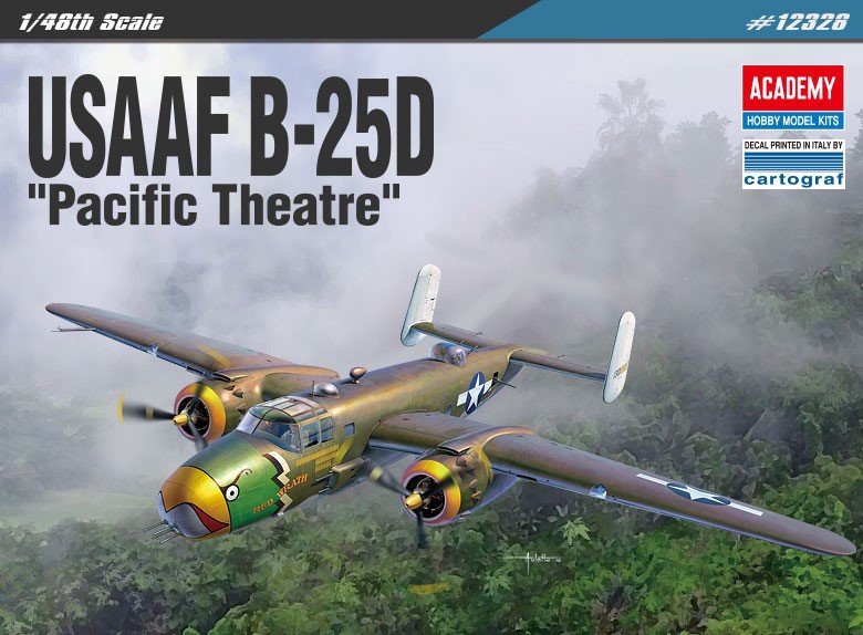 Maquette Academy 12328 North American B-25D Théâtre du Pacifique 1/48