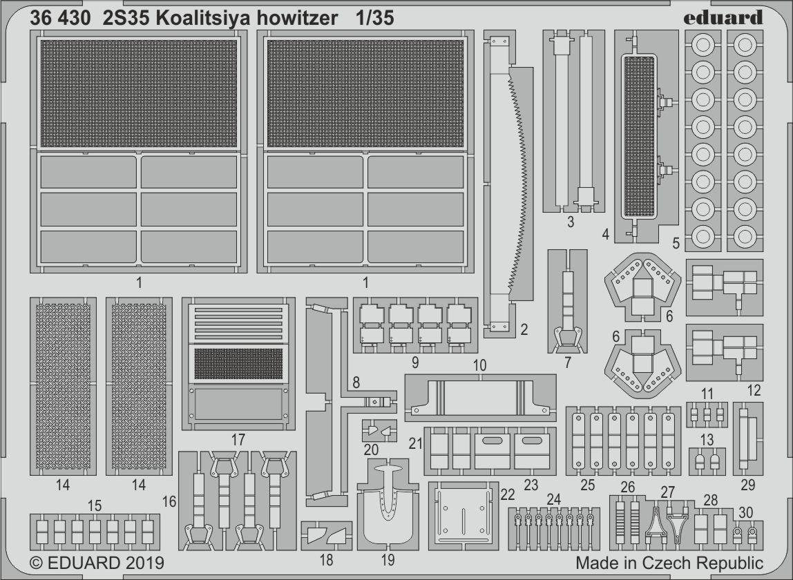 Obusier Eduard 36430 2S35 Koalitsiya 1/35 ZVEZDA