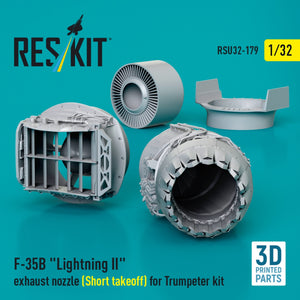 RESKIT RSU32-0179 Tuyère d&amp;#39;échappement F-35B « Lightning II » (décollage court) pour maquette Trumpeter (impression 3D) 1/32 – image 3