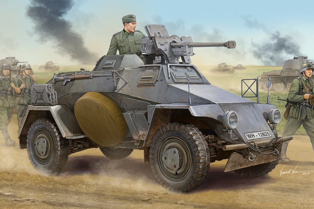 Hobby Boss 83813 allemand Le.Pz.Sp.Wg (Sd.Kfz.221) Leichter Panzerspahwagen-Earl (1/35)