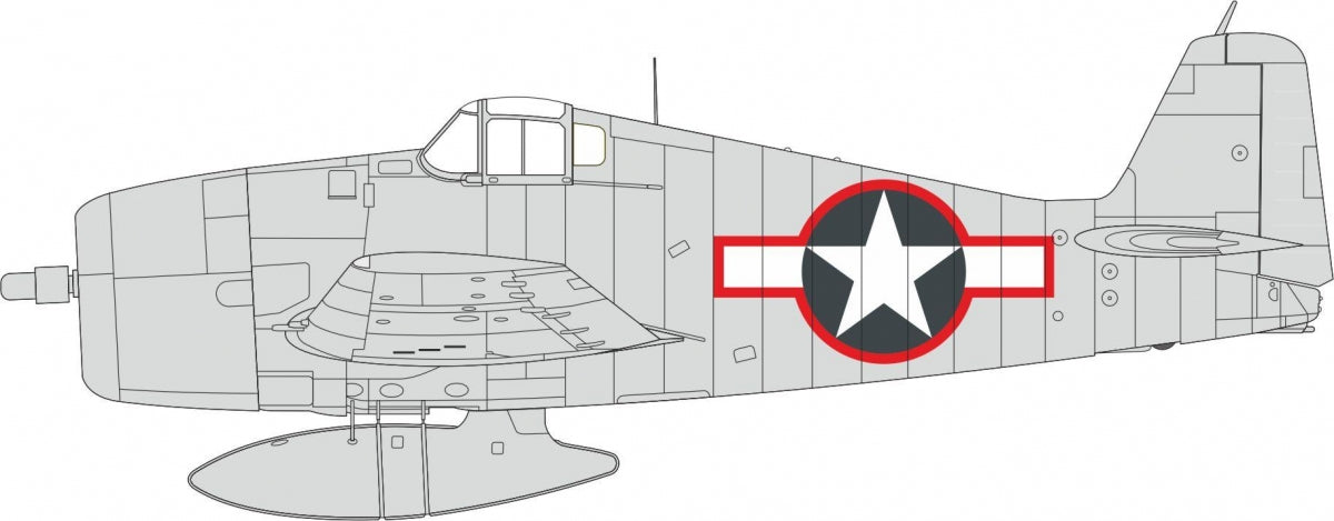Eduard EX1003 F6F-3 Insigne national américain avec contour rouge EDUARD 1/48