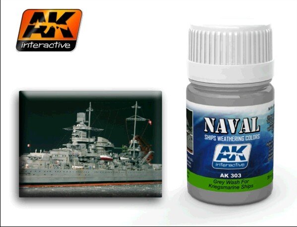 Peinture grise AK303 AK Interactive pour navires de la Kriegsmarine (35 ml)