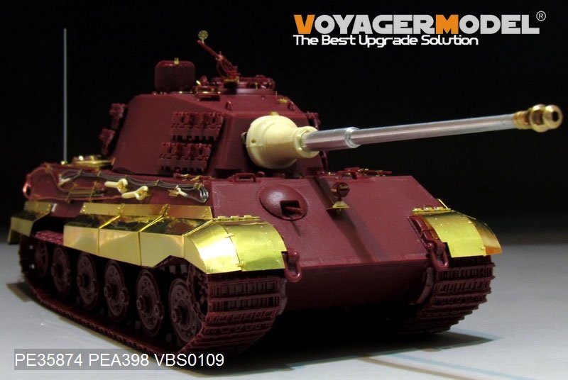 Maquette Voyager PE35874 Char King Tiger allemand de la Seconde Guerre mondiale (tourelle Hensehel) pour MENG 1/35 – Bild 2