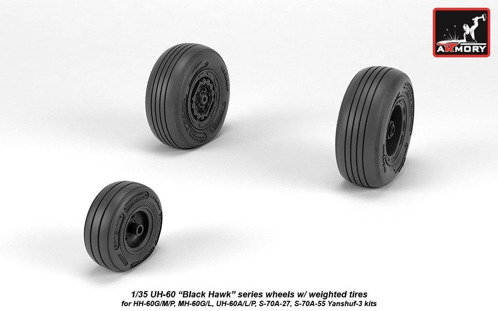 Roues Armory Models AW35303 UH-60 Black Hawk avec pneus lestés 1/35 – image 2