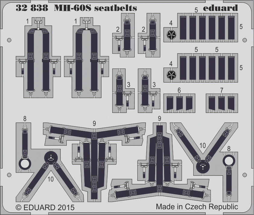 Ceintures de sécurité Eduard 32838 MH-60S 1/35 ACADEMY