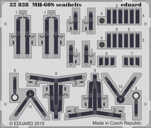 Ceintures de sécurité Eduard 32838 MH-60S 1/35 ACADEMY