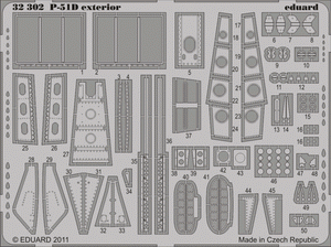Eduard 32302 P-51D extérieur Tamiya 1/32