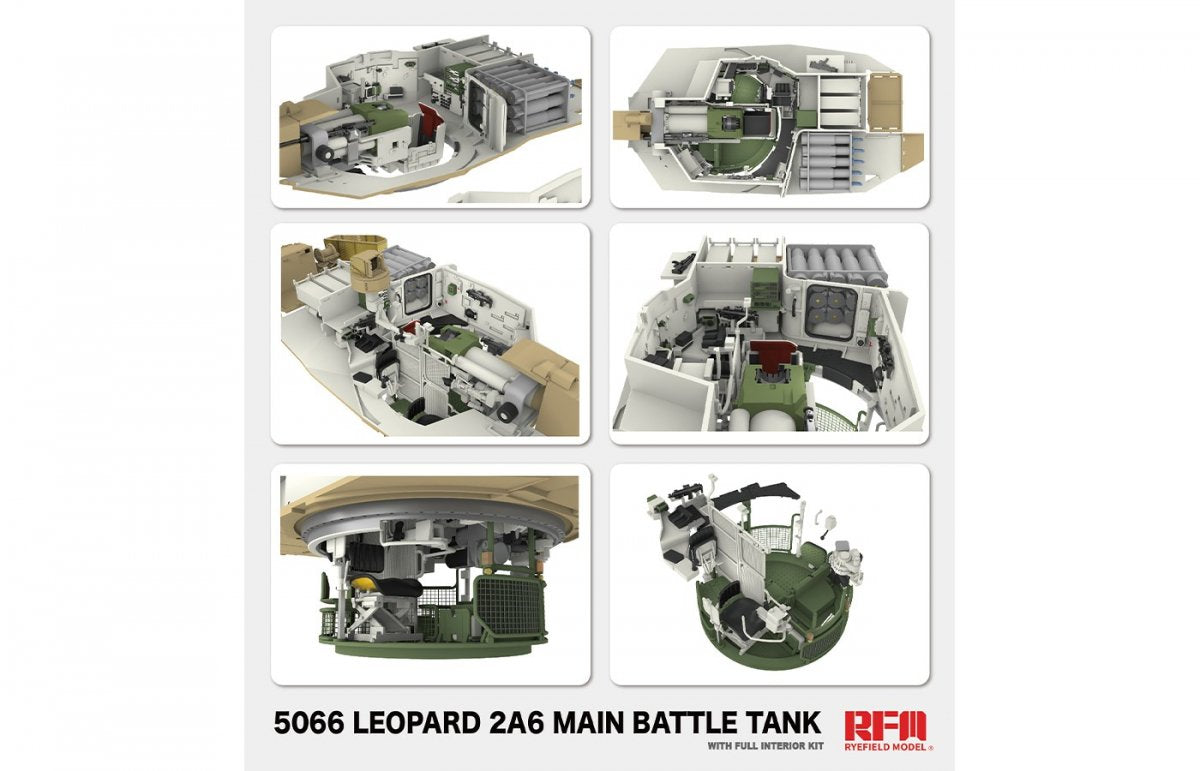 Maquette Rye Field 5066 Leopard 2 A6 - Intérieur complet 1/35 – image 3