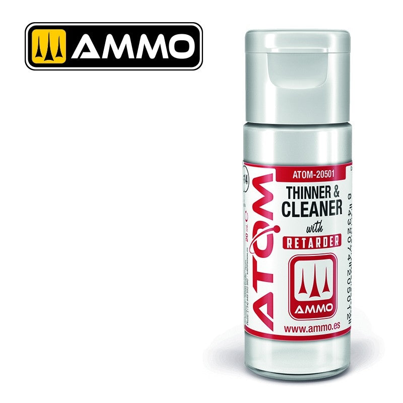 Diluant et nettoyant AMMO of Mig Jimenez 20501 ATOM avec retardateur 20 ml