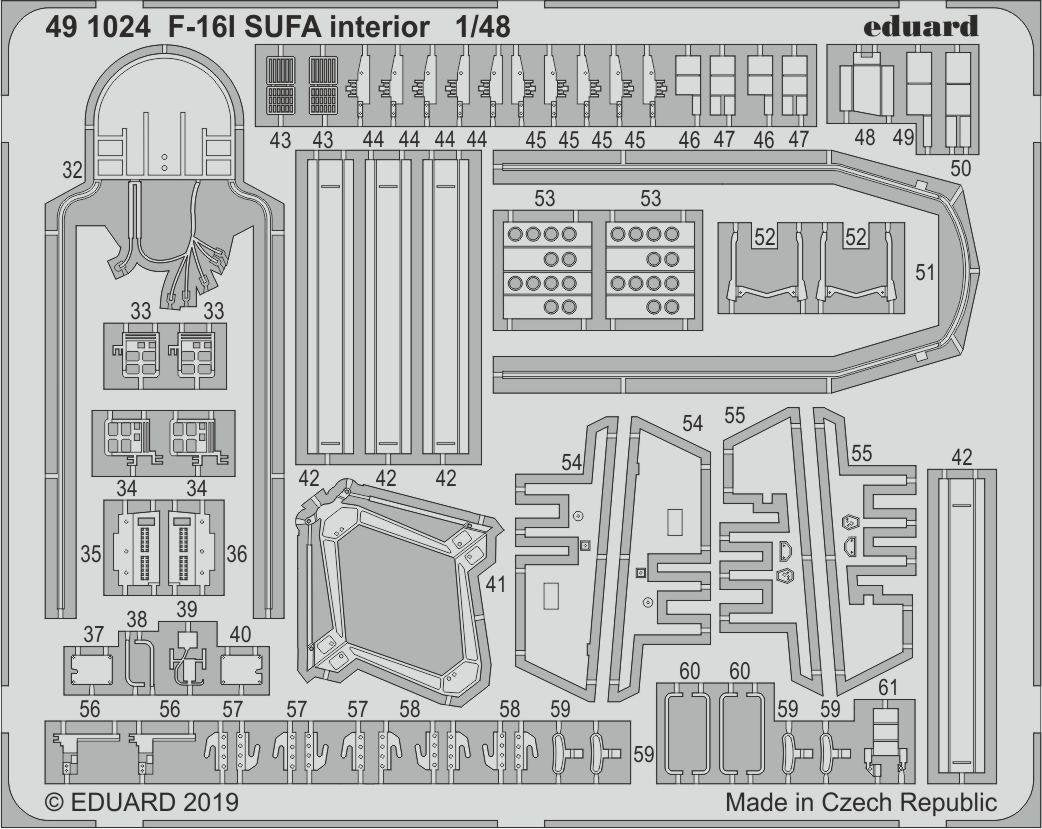 Eduard 491024 F-16I SUFA intérieur 1/48 HASEGAWA – immagine 2