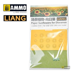Liang 0101 Tournesols en papier pour dioramas (pièces imprimées au laser et en 3D) – immagine 6