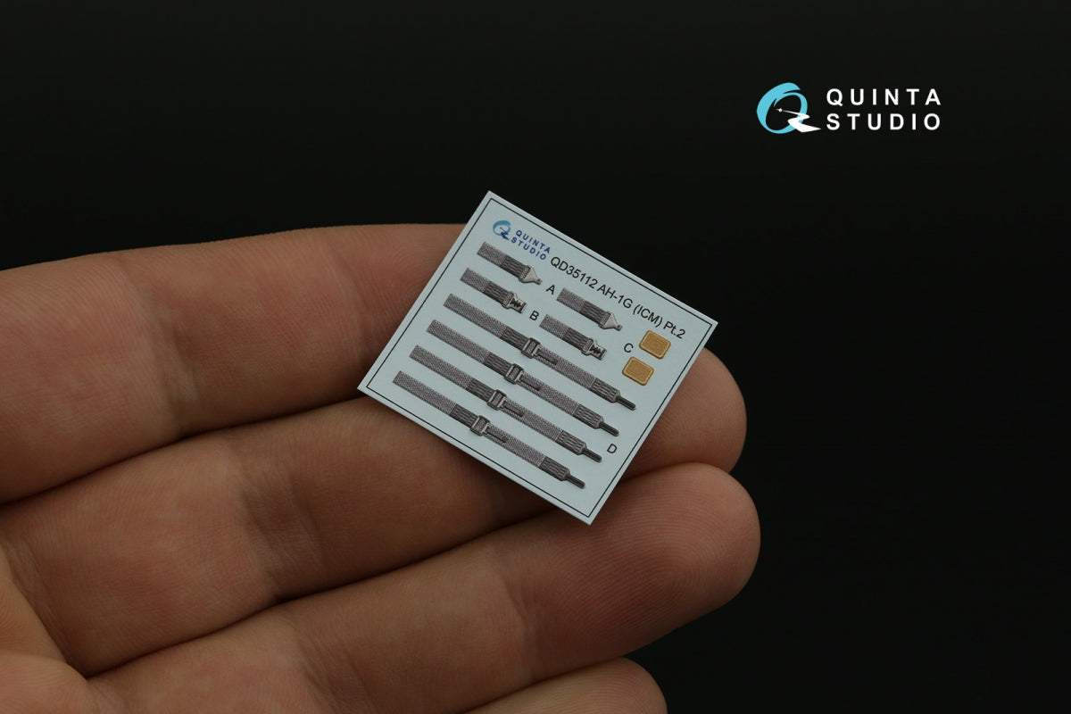 Intérieur imprimé en 3D et coloré sur papier décalcomanie (ICM) Quinta Studio QD35112 AH-1G Cobra 1/35 – Bild 3