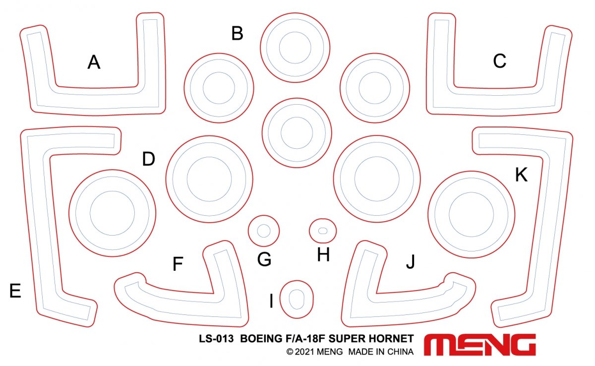 Meng LS-016 BOEING F/A-18F SUPER HORNET CHASSEURS DE BONUS 1/48 – image 10