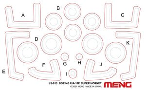 Meng LS-016 BOEING F/A-18F SUPER HORNET CHASSEURS DE BONUS 1/48 – image 10