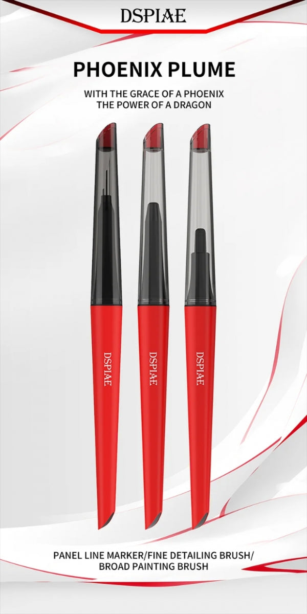 Manche de pinceau large interchangeable DSPIAE PT-TB Phoenix Plume / Manche de pinceau large interchangeable Phoenix Plume – immagine 3