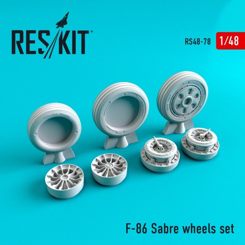 RESKIT RS48-0078 Jeu de roues F-86 Sabre 1/48