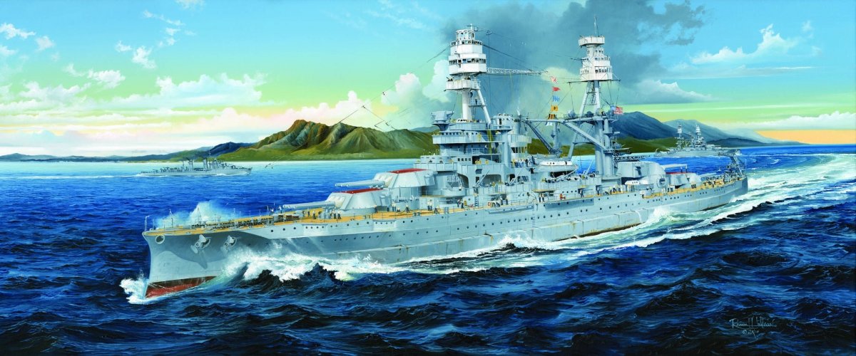 Trumpeter 07015 USS ARIZONA BB-39 AVEC TÉLÉCOMMANDE (1/200)