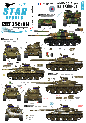 Star Decals 35-C1014 AMX-30 B et AMX-30 B2 français BRENNUS 1/35