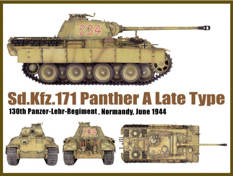 Dragon 6168 Sd.Kfz. 171 PANTHER A, NORMANDIE 1944 (1/35) – immagine 4